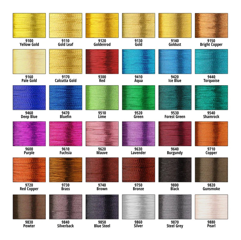MS-D - Pro Wrap Metallic Rod Building Thread Size D 100yd Spool