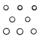 RWC - Black Rubber Winding Checks Xtra Large - 8-Piece Kit