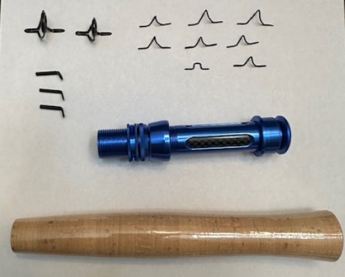 OEM Fly Rod {Reel Seat-Cork Handle-Guide set-Hook Keeper and 3 Tops