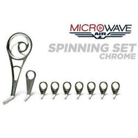 AW-SET AMERICAN TACKLE AIRWAVE SLIM RING LINE CONTROL SPINNING GUIDE SET CHROME