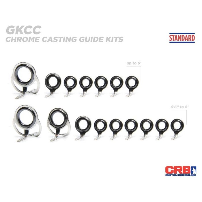 CRB Casting Rod Guide Kits POLISHED STANDARD