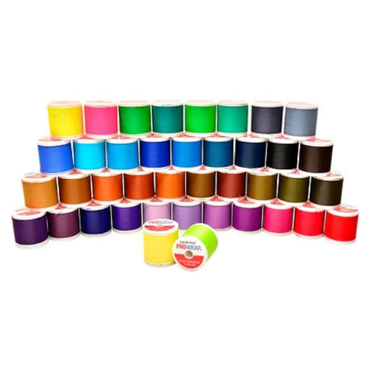 40-Spool Prowrap Thread Assortment Kit Colorfast Size D 100yd Spools